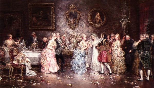 The Wedding Party Oil Painting by Juan Pablo Salinas