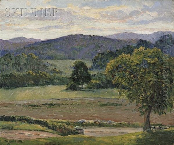 Late Afternoon, Lyme, Connecticut Oil Painting by Paul E. Saling