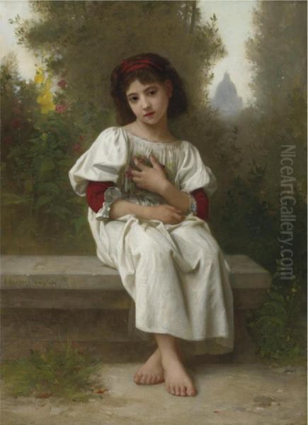 In The Garden Oil Painting by Elizabeth Jane Gardner Bouguereau