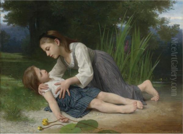 L'imprudente Oil Painting by Elizabeth Jane Gardner Bouguereau