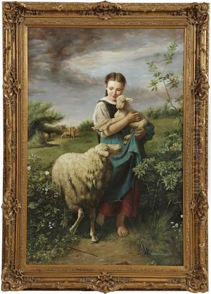 Young Shepherdess Oil Painting by William-Adolphe Bouguereau