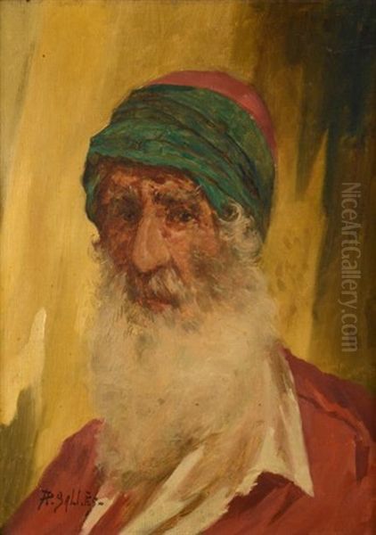 Portrait D'oriental Oil Painting by Pierre-Alexandre Salles