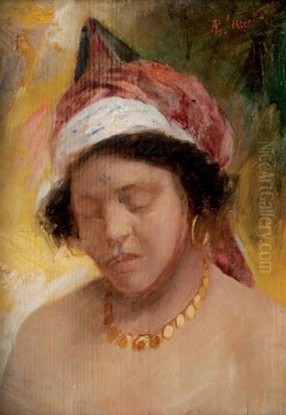 Jeune Juive Algerienne Oil Painting by Pierre-Alexandre Salles