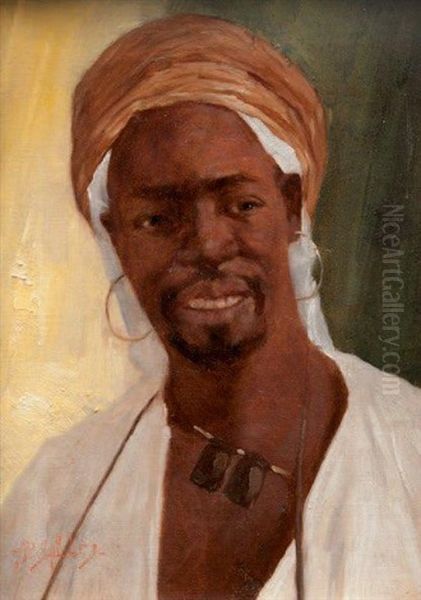 Musicien Algerien Oil Painting by Pierre-Alexandre Salles