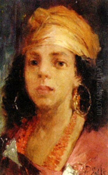 Jeune Orientale Oil Painting by Pierre-Alexandre Salles