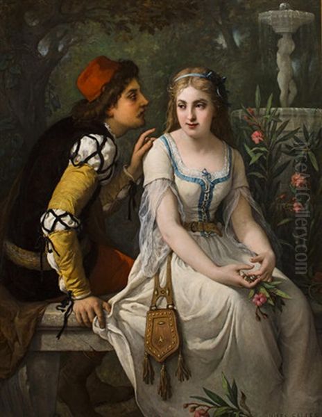 Romeo And Juliet Oil Painting by Jules Salles-Wagner