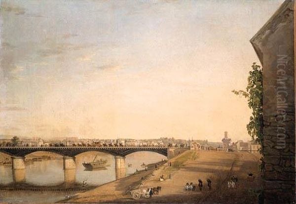 The Bridge At Austerlitz Oil Painting by Etienne Bouhot