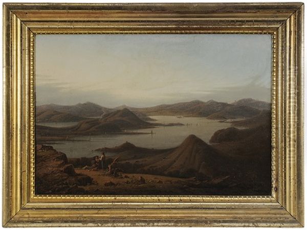 Esles Of Bute, Looking North Oil Painting by Robert Salmon