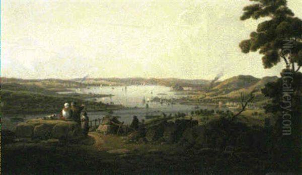 A View Of The Clyde-greenock Oil Painting by Robert Salmon