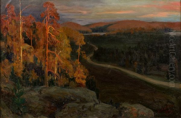 Evening Oil Painting by Santeri Salokivi