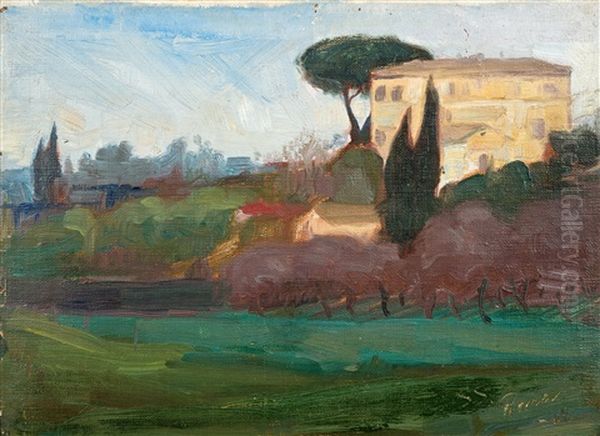 View From Rome Oil Painting by Santeri Salokivi