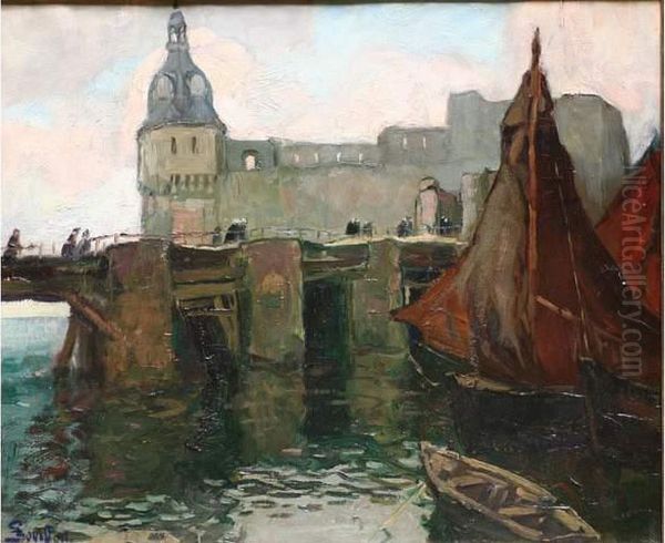 Concarneau, La Ville Close Oil Painting by Georges Bouillon