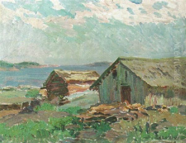 Rantavajoja Oil Painting by Santeri Salokivi