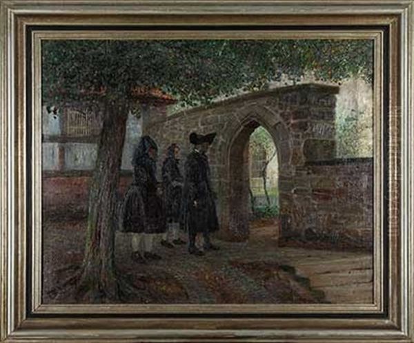 Schwalmer Familie Beim Kirchgang Oil Painting by Carl Salomon