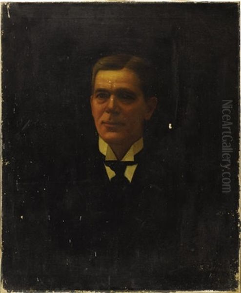 Portrait Of A Gentleman Oil Painting by Solomon Salomon