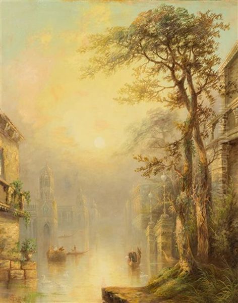 Venetian Scene, 1884 Oil Painting by James Salt