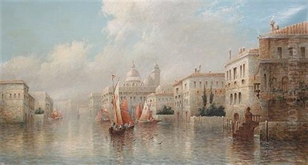 Venetian Capriccio Scenes (pair) Oil Painting by James Salt