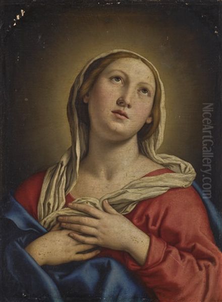 The Madonna In Prayer Oil Painting by Giovanni Battista Salvi (Il Sassoferrato)