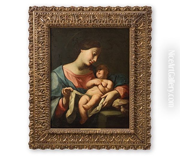 Madonna Mit Kind Oil Painting by Giovanni Battista Salvi (Il Sassoferrato)