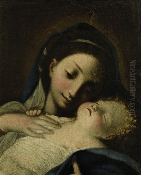 Maria Mit Kind Oil Painting by Giovanni Battista Salvi (Il Sassoferrato)