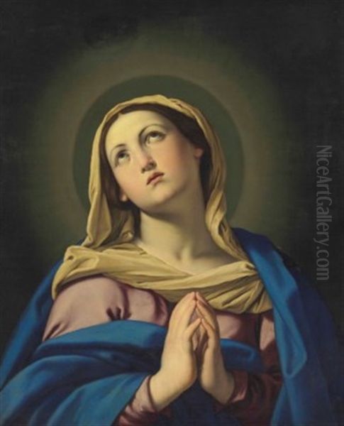 The Madonna In Prayer Oil Painting by Giovanni Battista Salvi (Il Sassoferrato)