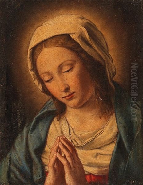 Madonna In Prayer Oil Painting by Giovanni Battista Salvi (Il Sassoferrato)