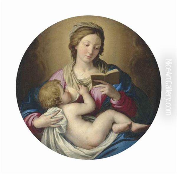 The Madonna And Child Oil Painting by Giovanni Battista Salvi (Il Sassoferrato)