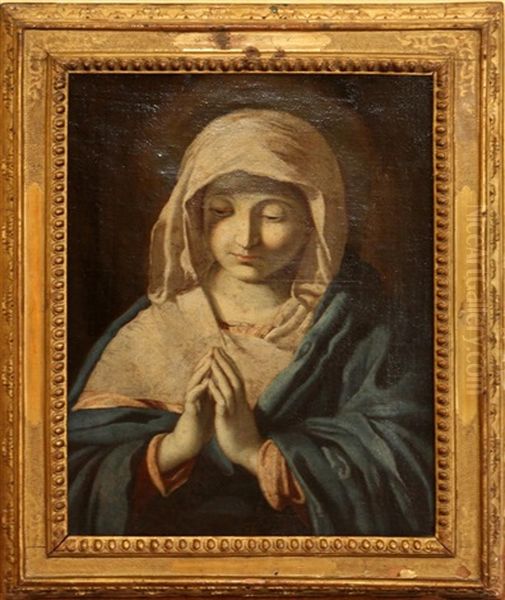 Portrait Of The Madonna Oil Painting by Giovanni Battista Salvi (Il Sassoferrato)