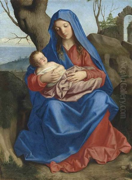 The Madonna And Child Oil Painting by Giovanni Battista Salvi (Il Sassoferrato)