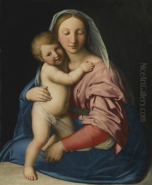 Madonna And Child Oil Painting by Giovanni Battista Salvi (Il Sassoferrato)