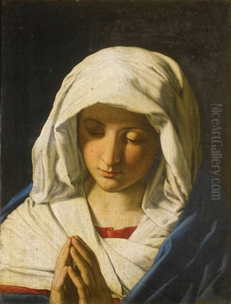 Madonna At Prayer Oil Painting by Giovanni Battista Salvi (Il Sassoferrato)