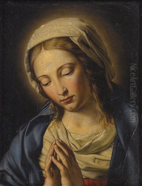 Madonna In Prayer Oil Painting by Giovanni Battista Salvi (Il Sassoferrato)