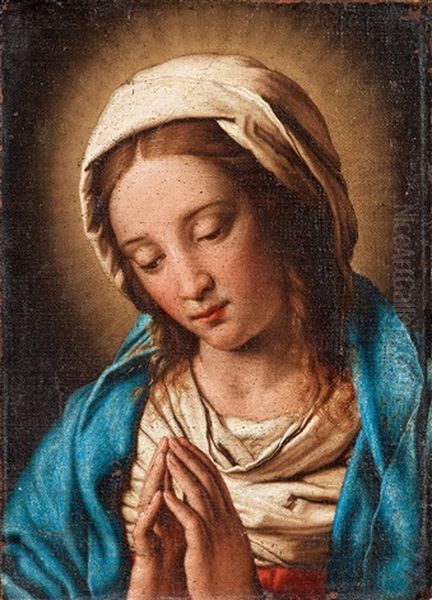 The Madonna Oil Painting by Giovanni Battista Salvi (Il Sassoferrato)