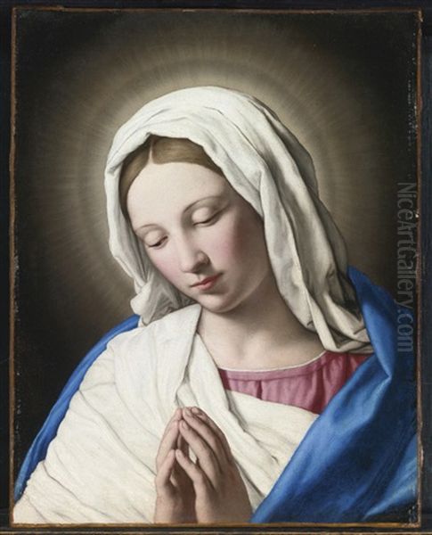 The Madonna In Prayer Oil Painting by Giovanni Battista Salvi (Il Sassoferrato)