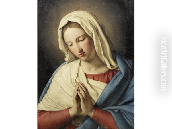 The Madonna In Prayer Oil Painting by Giovanni Battista Salvi (Il Sassoferrato)