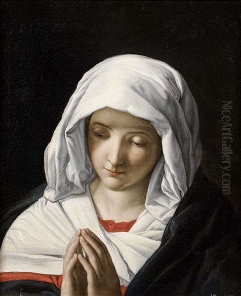 Vierge En Priere Oil Painting by Giovanni Battista Salvi (Il Sassoferrato)