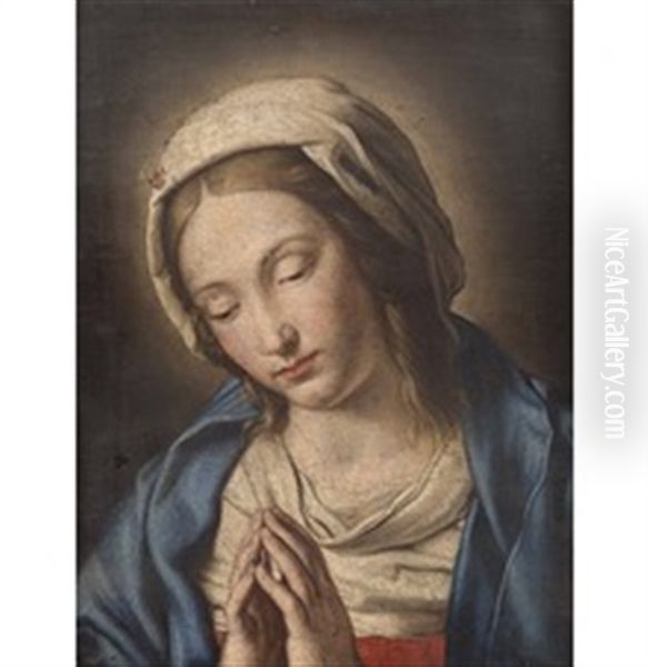 Madonna In Preghiera Oil Painting by Giovanni Battista Salvi (Il Sassoferrato)