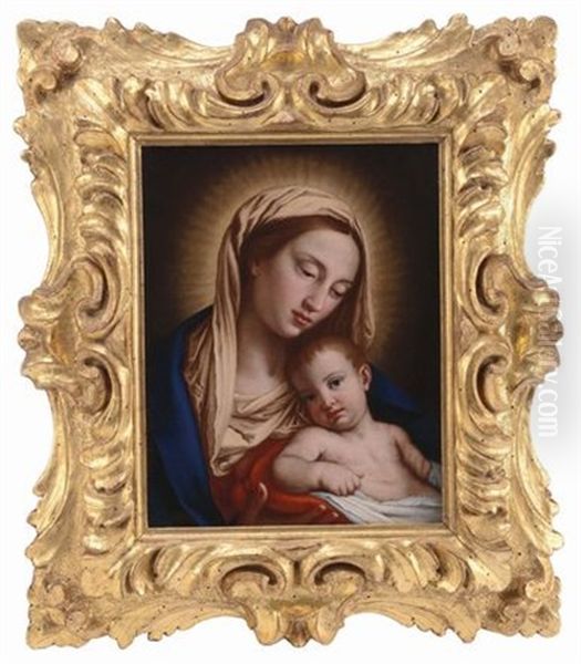 Madonna Con Bambino Oil Painting by Giovanni Battista Salvi (Il Sassoferrato)