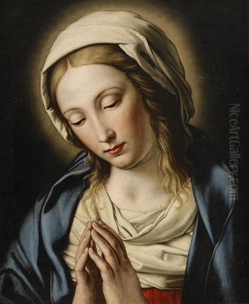 Bedjande Madonna Oil Painting by Giovanni Battista Salvi (Il Sassoferrato)