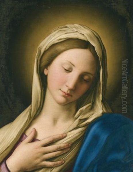 The Madonna At Prayer Oil Painting by Giovanni Battista Salvi (Il Sassoferrato)