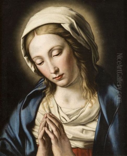 Vierge Priant Oil Painting by Giovanni Battista Salvi (Il Sassoferrato)