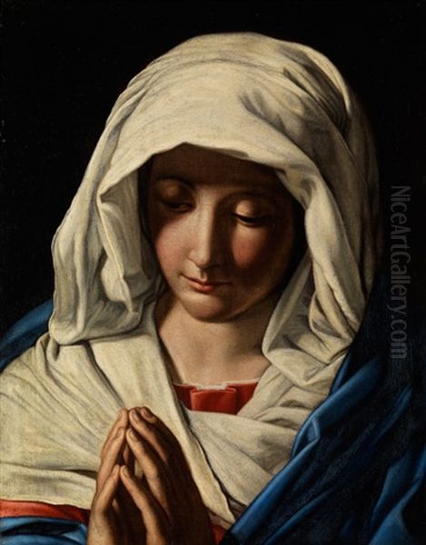 Bildnis Der Betenden Maria Oil Painting by Giovanni Battista Salvi (Il Sassoferrato)