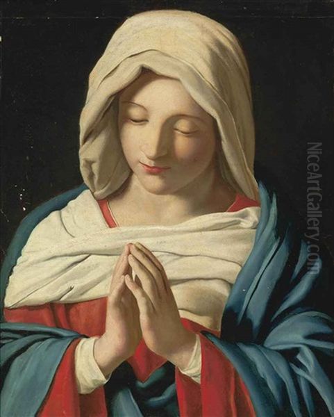 The Madonna In Prayer Oil Painting by Giovanni Battista Salvi (Il Sassoferrato)