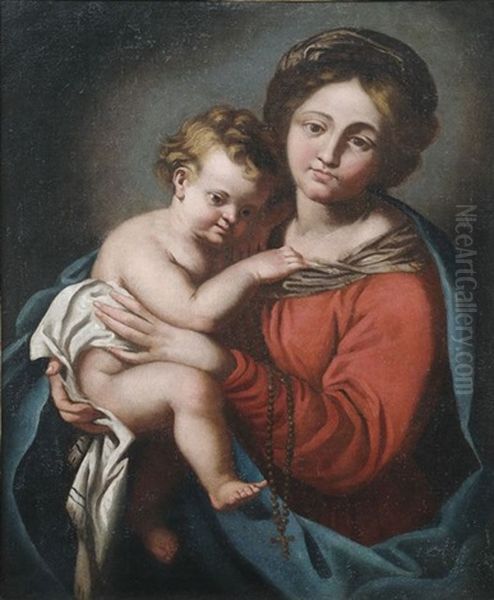 Madonna Mit Dem Kind Oil Painting by Giovanni Battista Salvi (Il Sassoferrato)