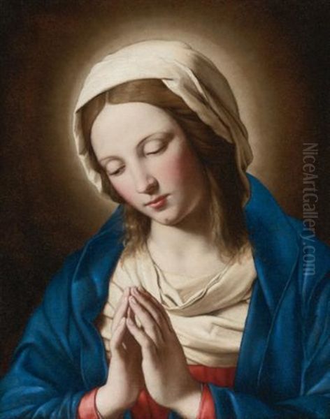 Madonna At Prayer Oil Painting by Giovanni Battista Salvi (Il Sassoferrato)