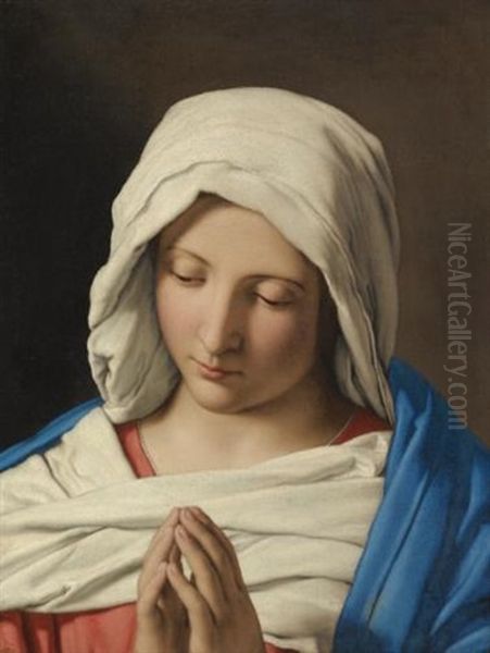 The Madonna In Prayer Oil Painting by Giovanni Battista Salvi (Il Sassoferrato)