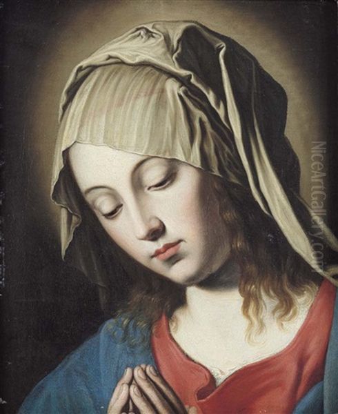 Madonna Orante Oil Painting by Giovanni Battista Salvi (Il Sassoferrato)