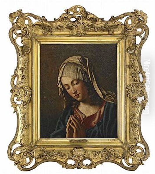 Bedjande Madonna Oil Painting by Giovanni Battista Salvi (Il Sassoferrato)