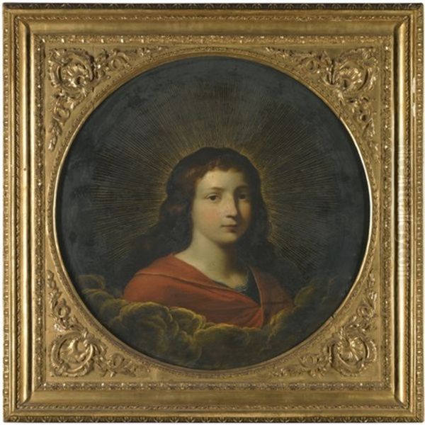 Christ Oil Painting by Giovanni Battista Salvi (Il Sassoferrato)