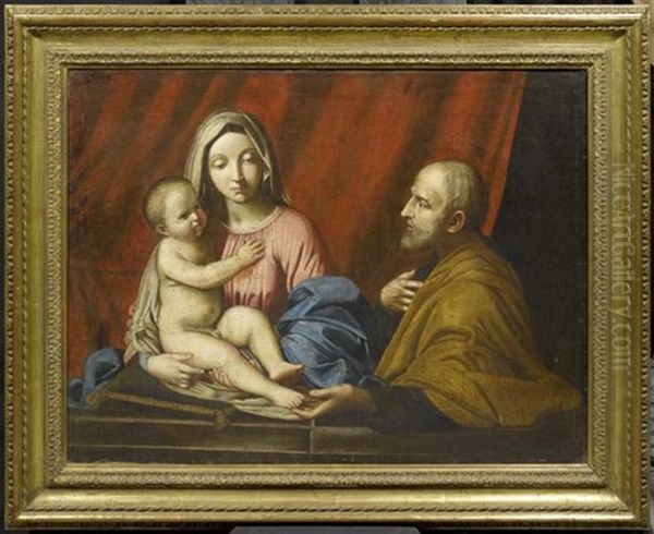 Heilige Familie Oil Painting by Giovanni Battista Salvi (Il Sassoferrato)